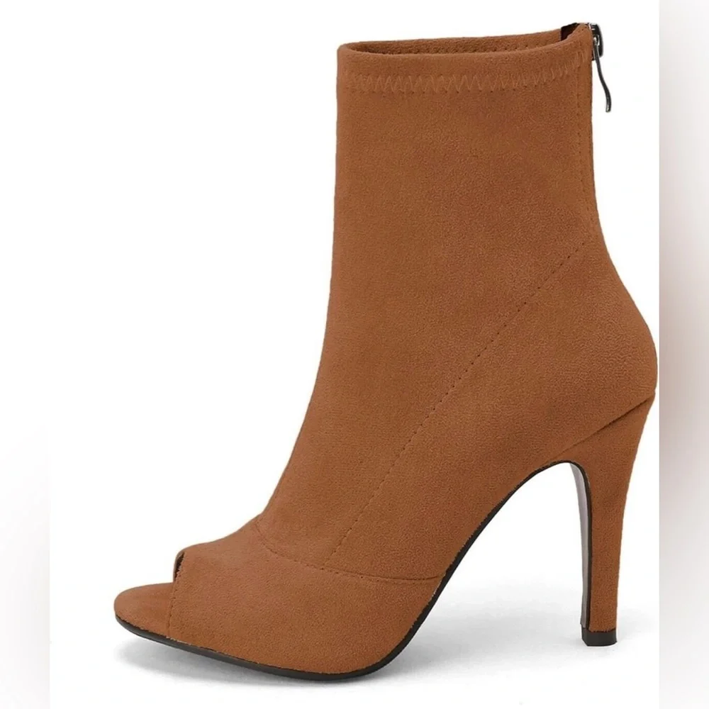 SHEMEE Women's Peep Toe High Heels Ankle Boots SZ 8.5 New - Picture 6 of 11